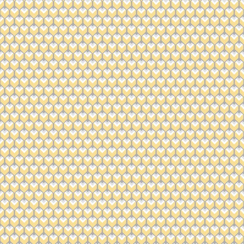 3D Petite Hexagons Yellow Peel & Stick Wallpaper