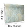 Leaf Concerto Turquoise Peel & Stick Wallpaper thumbnail 2