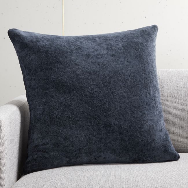 Online Designer Living Room 20" Strauss Navy Pillow with Feather-Down Insert