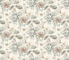 Midsummer Floral Beige & Green Wallpaper, by York Wall, 27' length x 2'3" width x 0.02" depth thumbnail 1