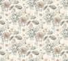 Midsummer Floral Beige & Green Wallpaper, by York Wall, 27' length x 2'3" width x 0.02" depth thumbnail