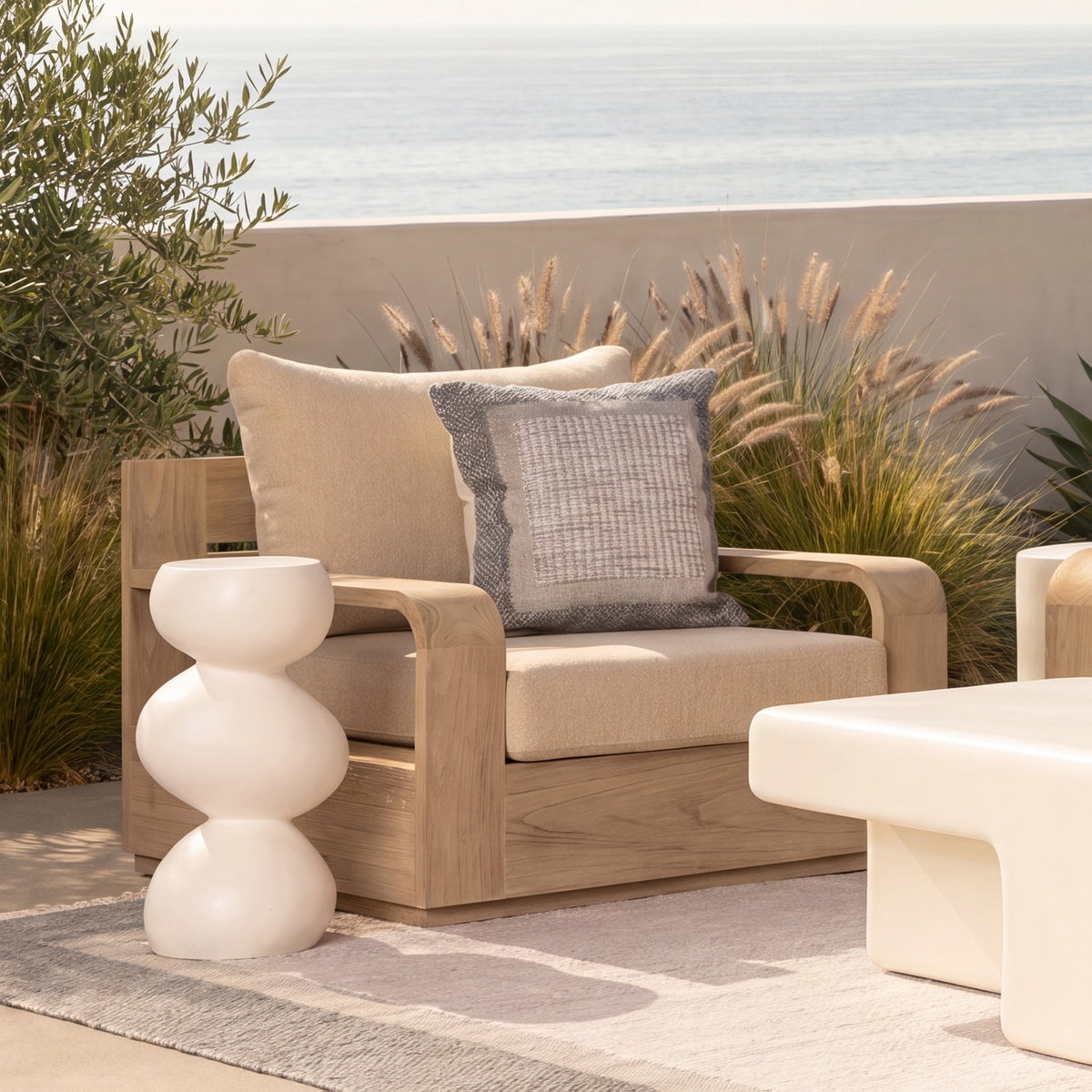 Serenade End Table White, Side & End Table by Dovetail, 11.5" width x 21.75" height x 11.5" diameter x 11.5" depth View 4