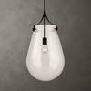Dewdrop 1 Light Glass Shade Pendant, by Uttermost, 25" height x 13.5" diameter thumbnail 2