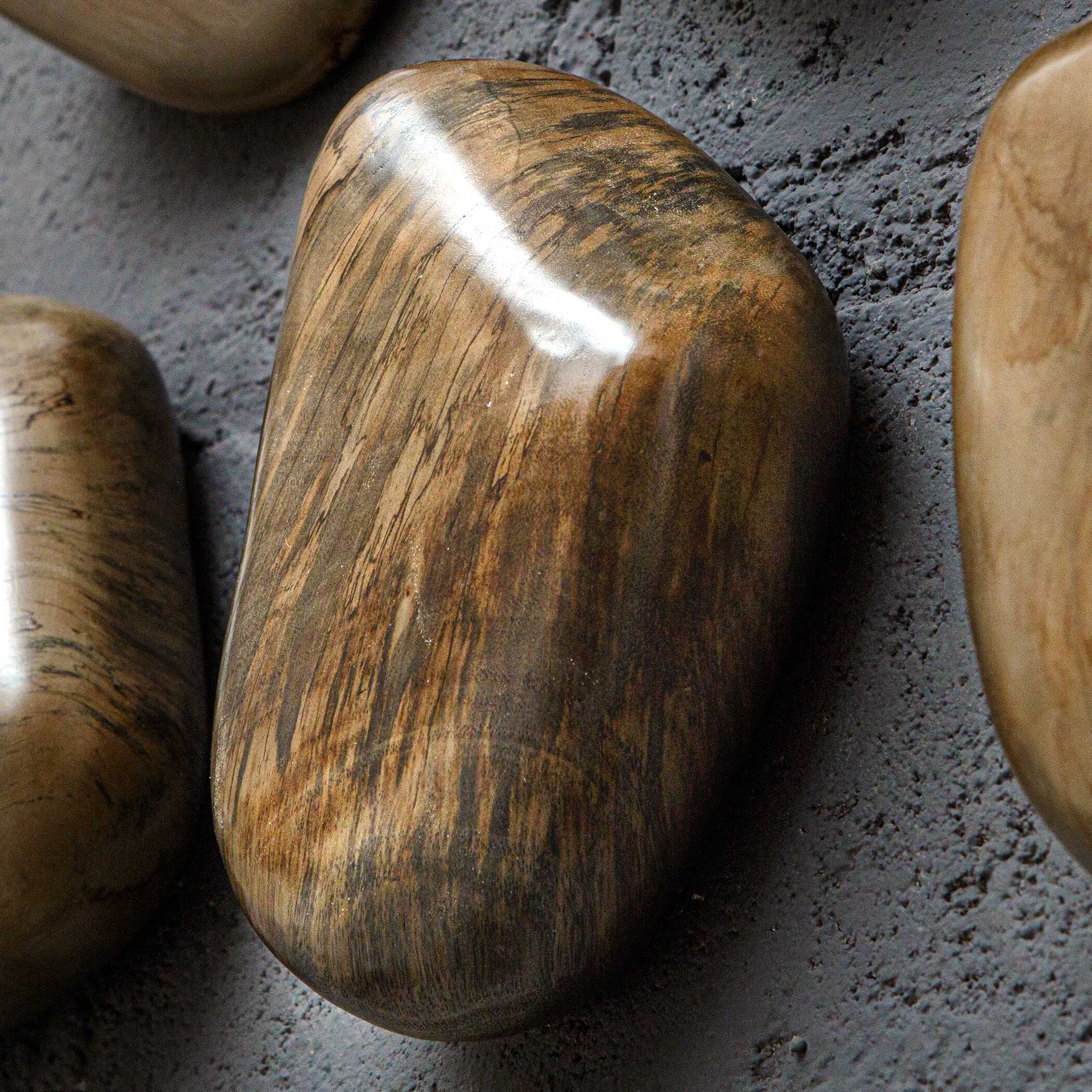Pebbles Walnut Wood Wall Décor Set/9 large image 