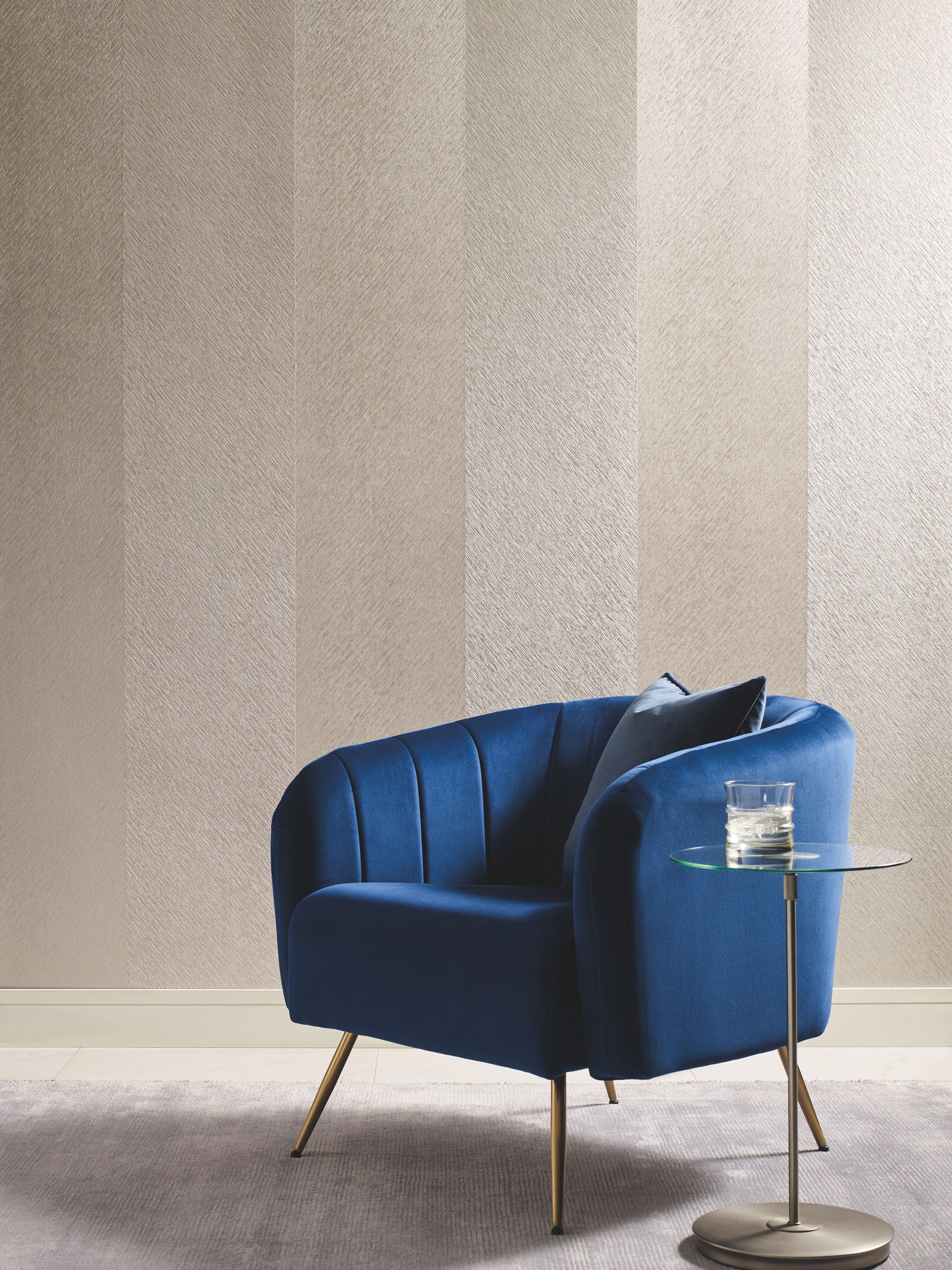 Etched Chevron Cream Wallpaper large image 