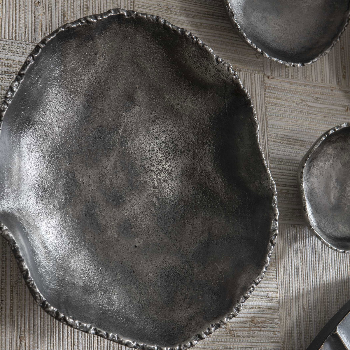 Lucky Coins Nickel Wall Decor Set/4, Sculptural Wall Art by Uttermost, 11" width x 11" height x 2.5" depth View 6