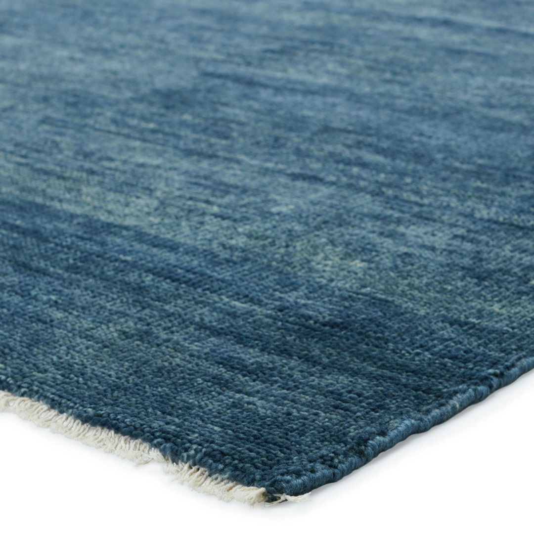 Jaipur Living Origin SAG11 Handknotted Solid Dark Blue Area Rug (12'x15') large image 
