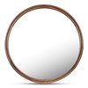 Alcott Large Round Mirror Walnut, by Moe's Home, 48" width x 48" height x 1.06" depth thumbnail 1