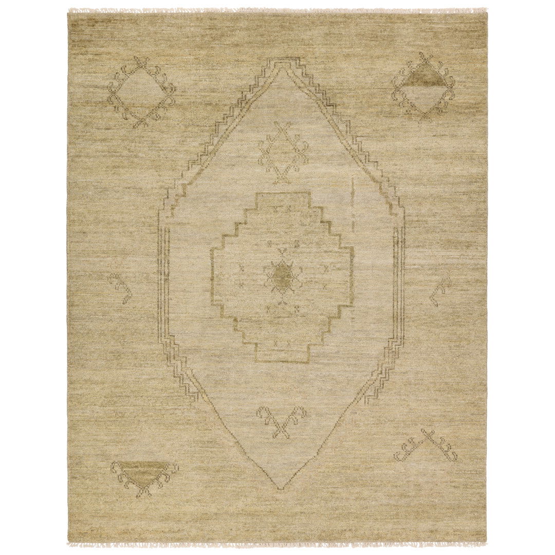 Jaipur Living Fayola JIN11 Handknotted Medallion Green Area Rug (10'x14') large image 