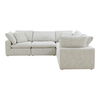 Terra Condo Classic L-shaped Modular Sectional Coastside Sand, Sectional Sofa by Moe's Home, 114" width x 32" height x 114" depth thumbnail 3