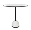 Morro White Marble Side Table, Furniture by Uttermost, 24.25" width x 23.25" height x 10.5" depth thumbnail 1