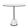 Morro White Marble Side Table, Side & End Table by Uttermost, 24.25" width x 23.25" height x 10.5" depth thumbnail 1