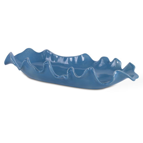 Ruffled Feathers Blue Bowl
