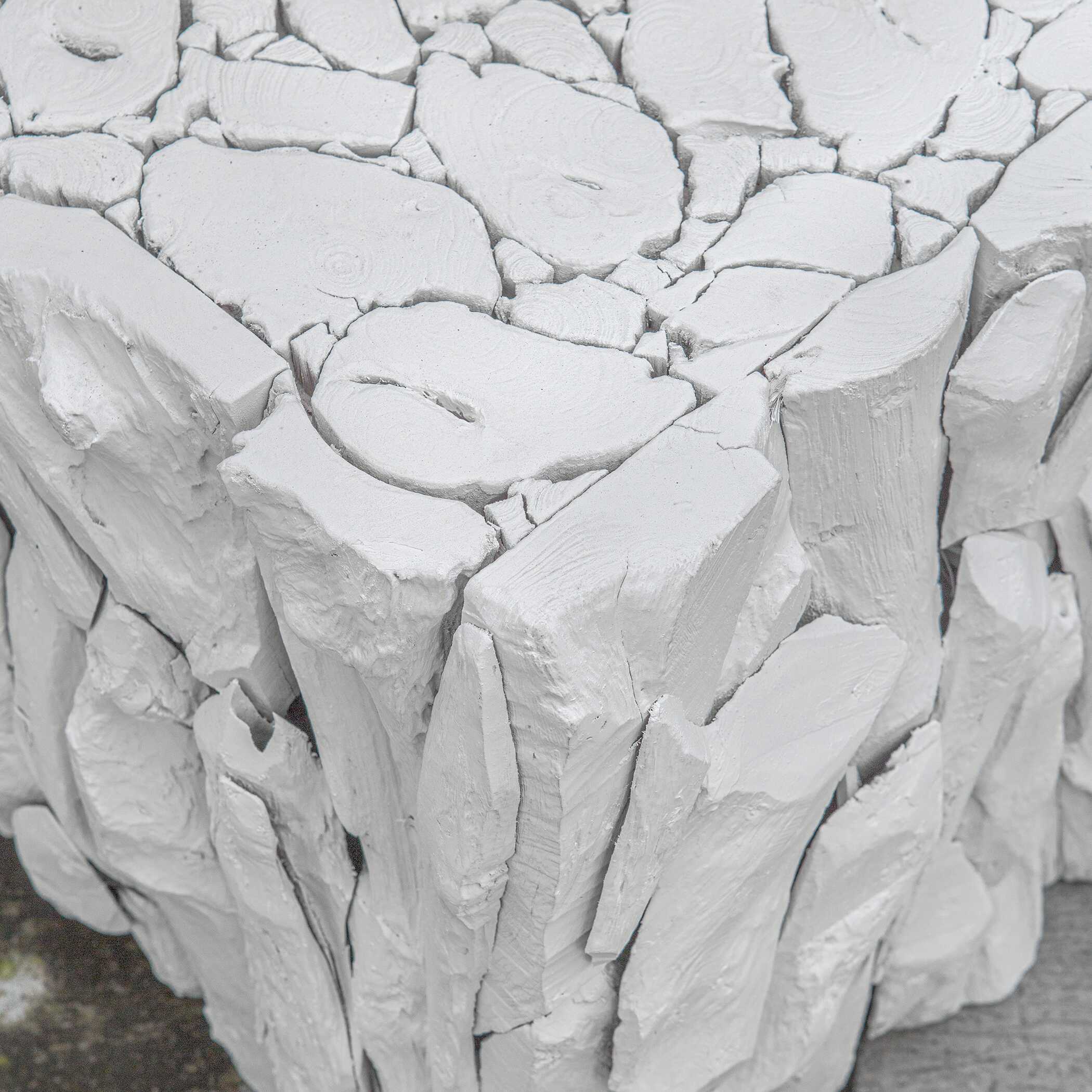Teak Root White Bunching Cube large image 