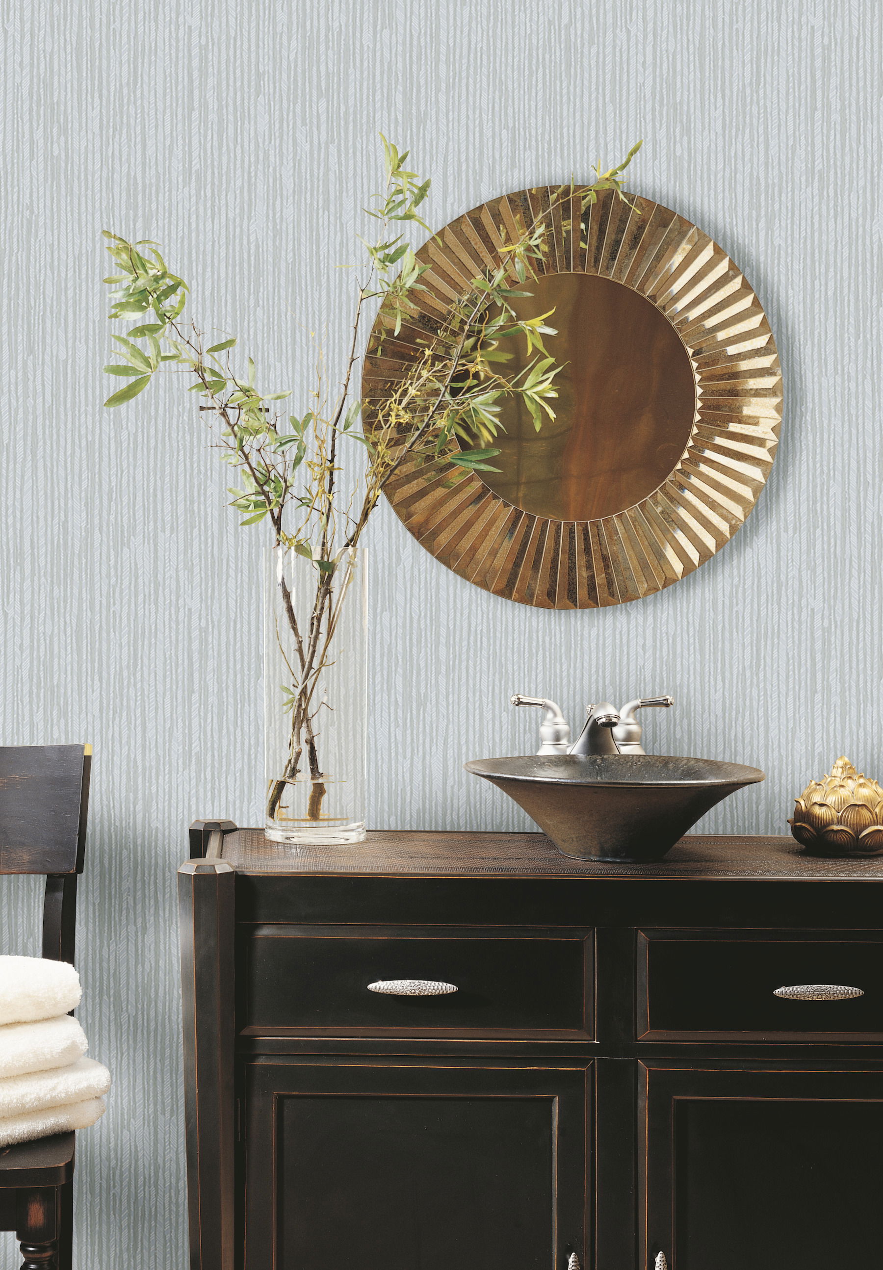 Feather Fletch Light Blue Wallpaper, by York Wall, 27' length x 2'3" width x 0.02" depth View 2