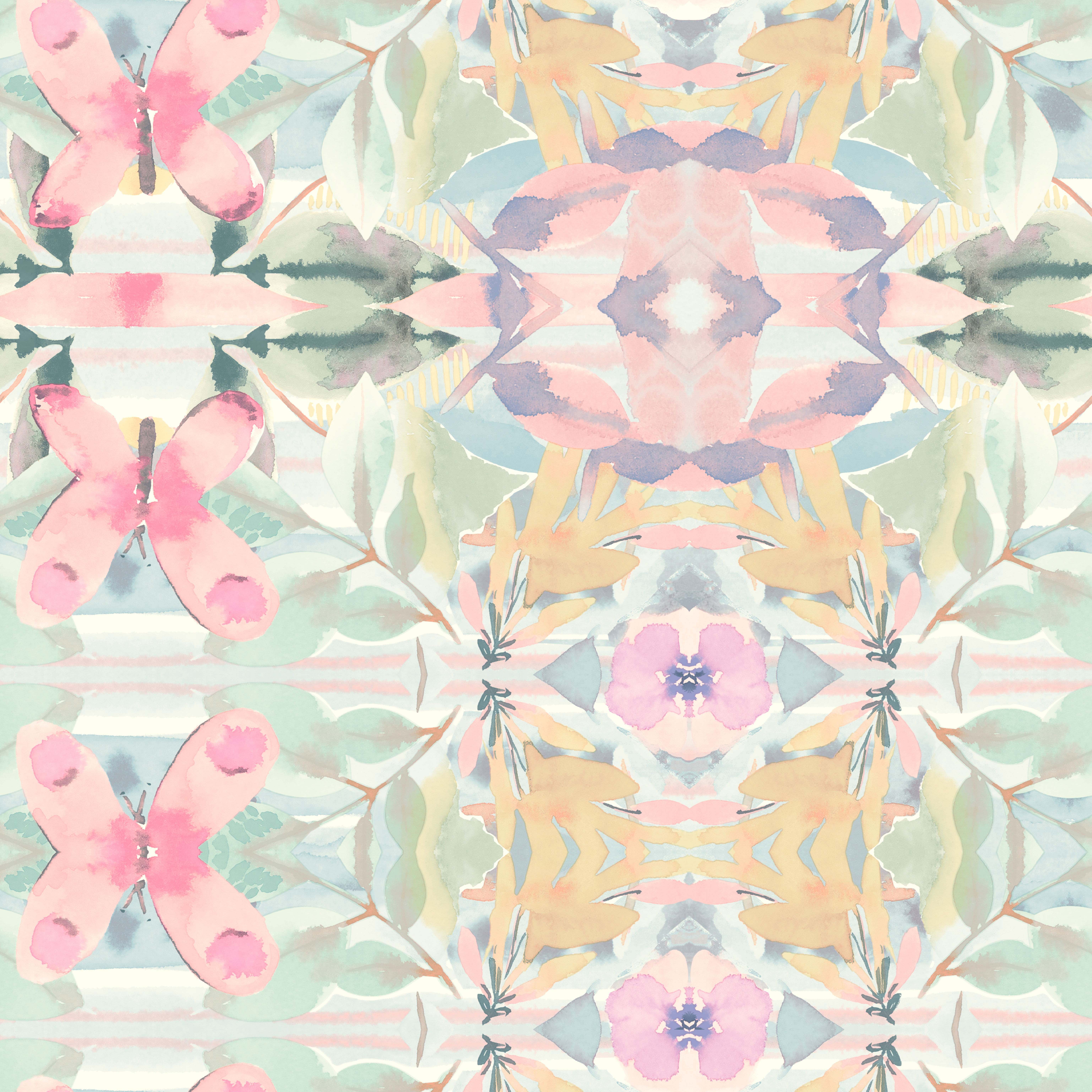 Synchronized Pink & Yellow Wallpaper large image 