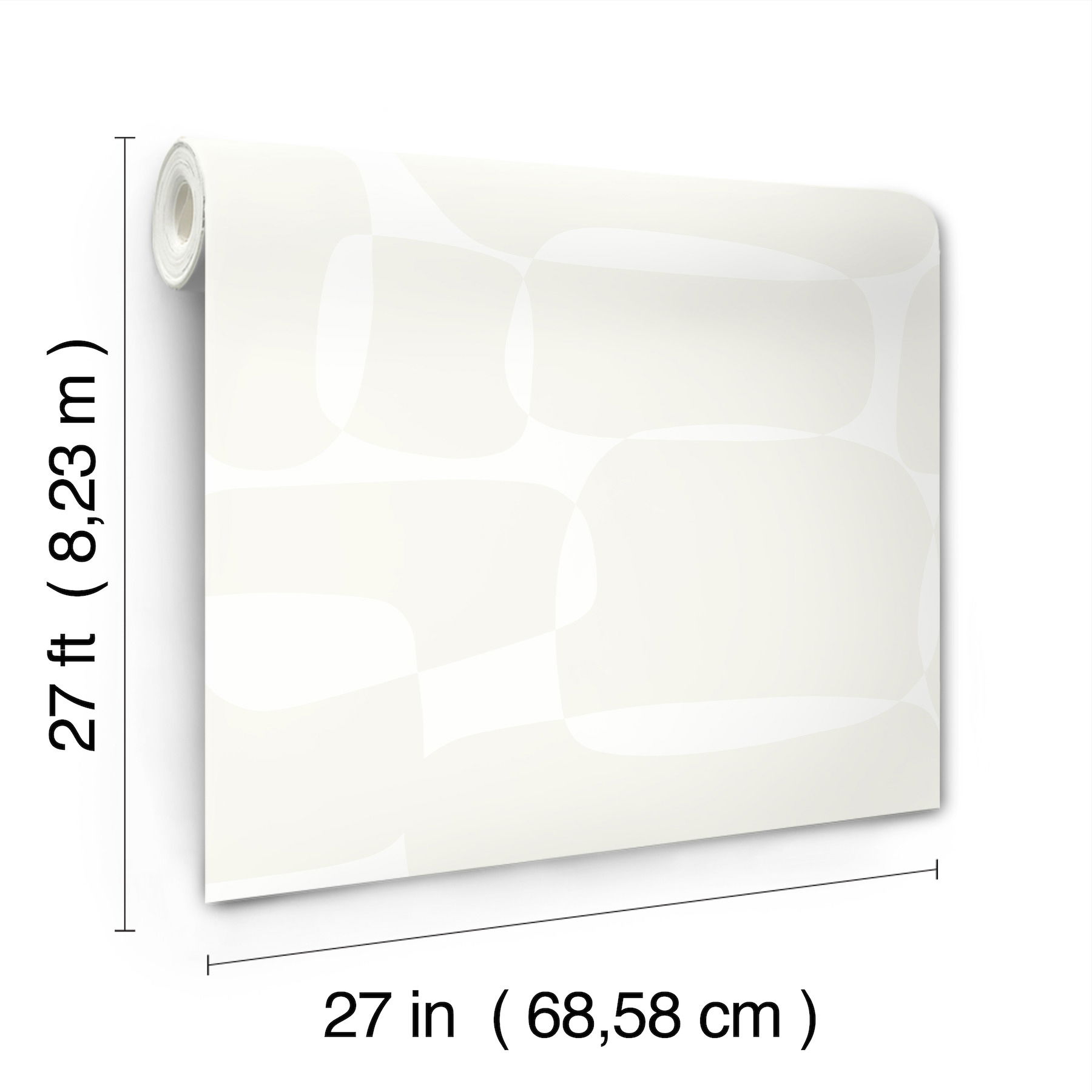 Block White & Ivory Wallpaper large image 