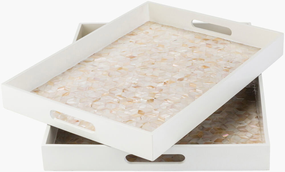 Alessandra Decorative Tray, by Surya, 18" width x 2" height