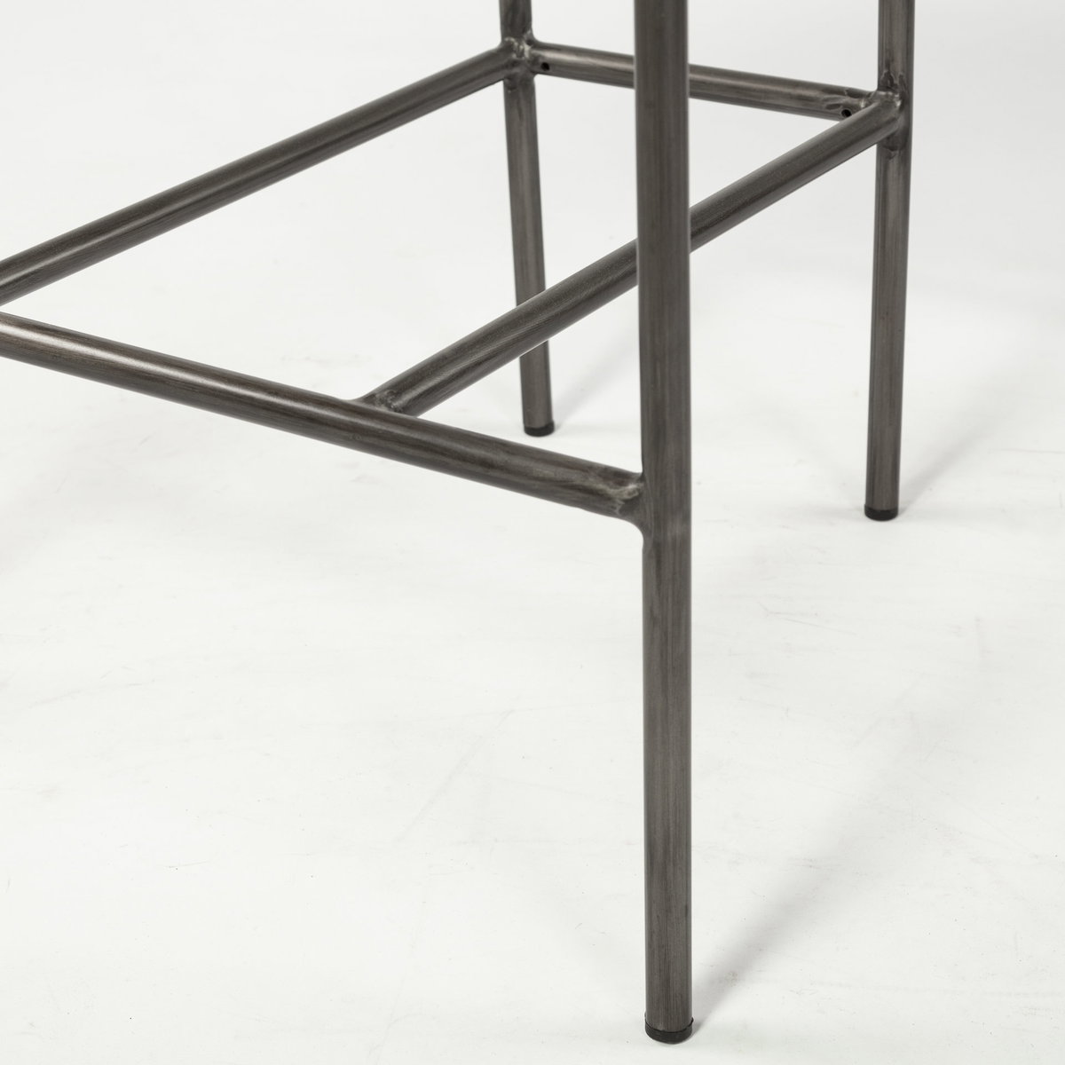 Parker Backless 36in Seat Counter Stool | Beige Fabric with Grey Metal, Counter & Bar Stool by Mercana, 19" length x 19.75" width x 36" height View 13