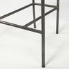 Parker Backless 36in Seat Counter Stool | Beige Fabric with Grey Metal, Counter & Bar Stool by Mercana, 19" length x 19.75" width x 36" height thumbnail 13