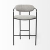 Parker Backless 36in Seat Counter Stool | Gray Fabric with Black Metal, Counter & Bar Stool by Mercana, 19" length x 19.75" width x 36" height thumbnail 7