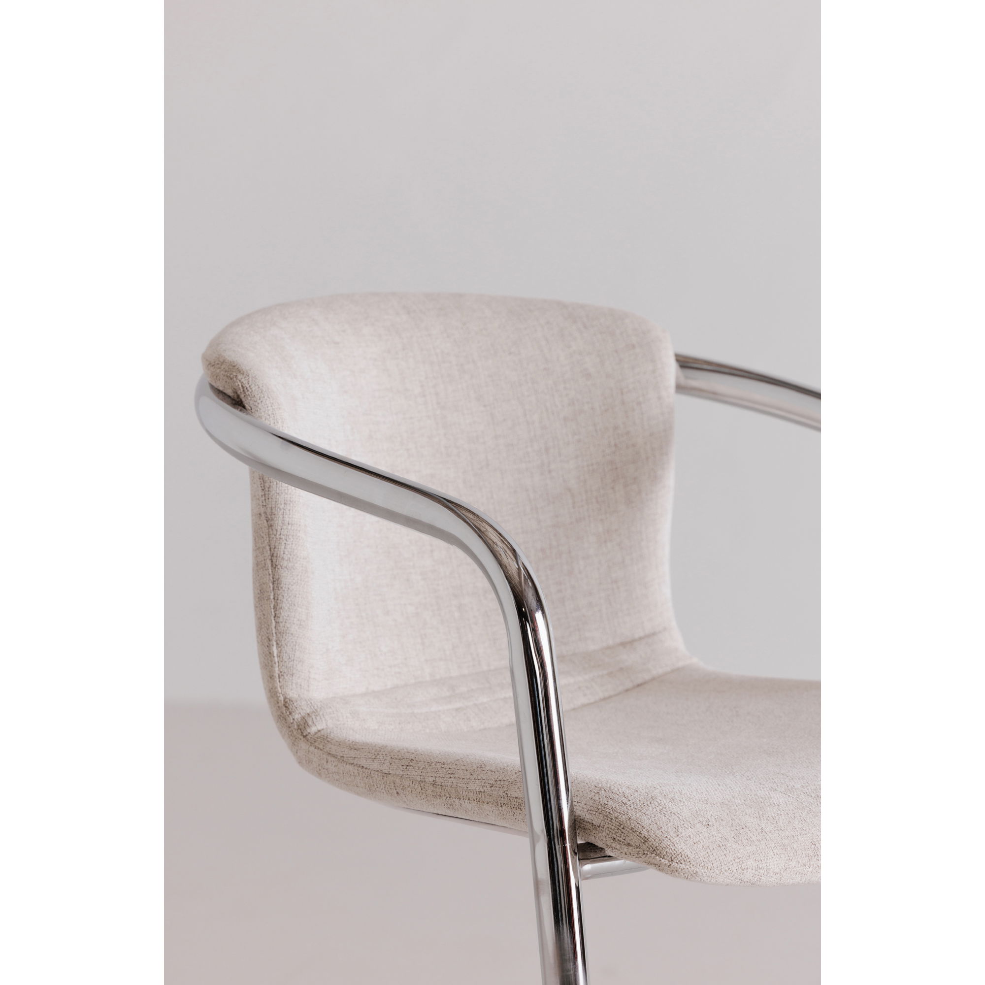 Freeman Chrome Frame Counter Stool Blended Cream - Set Of Two large image 