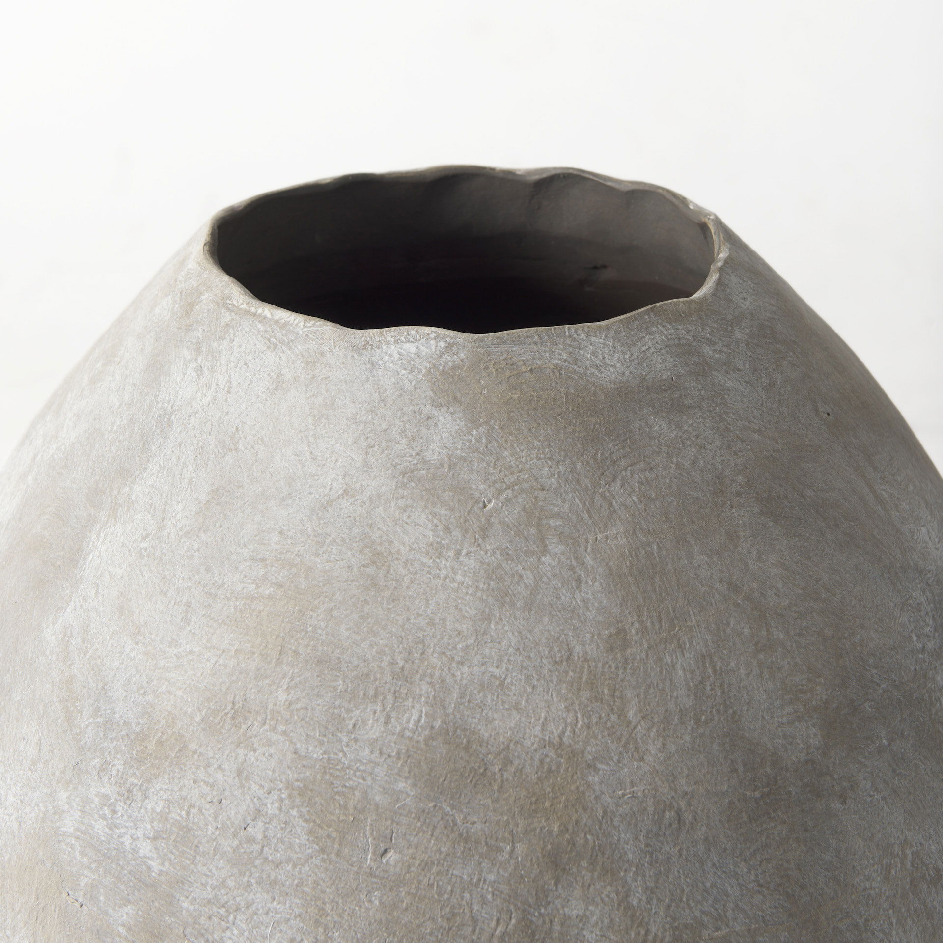 Gobi 20L x 23H Small Tan Ceramic Oval Vase large image 