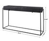 Telone Modern Black Console Table, Furniture by Uttermost, 55.12" width x 33.45" height x 14.6" depth thumbnail 3