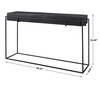 Telone Modern Black Console Table, by Uttermost, 55.12" width x 33.45" height x 14.6" depth thumbnail 3
