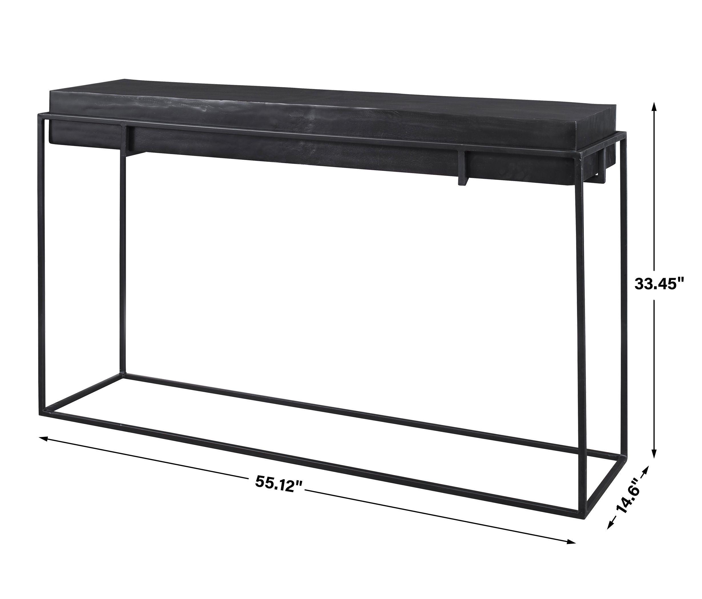 Telone Modern Black Console Table large image 