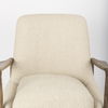 Westan Cream Boucle Fabric with Light Brown Wood Accent Chair, by Mercana, 26.57" length x 27.76" width x 32.28" height thumbnail 8
