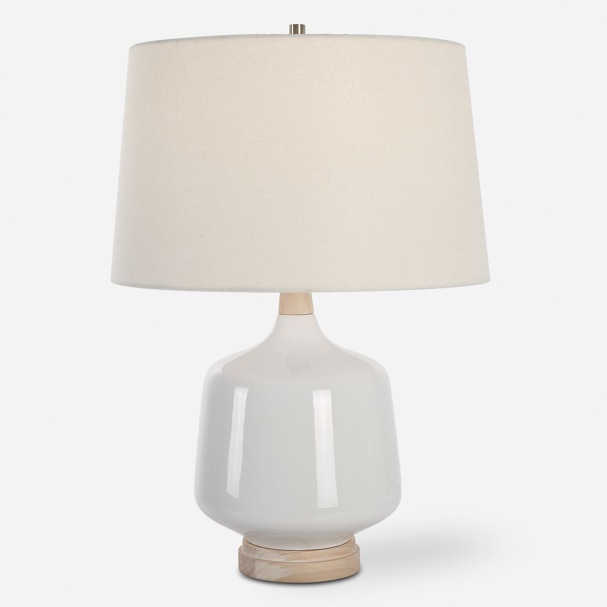 Opal Gloss White Table Lamp large image 