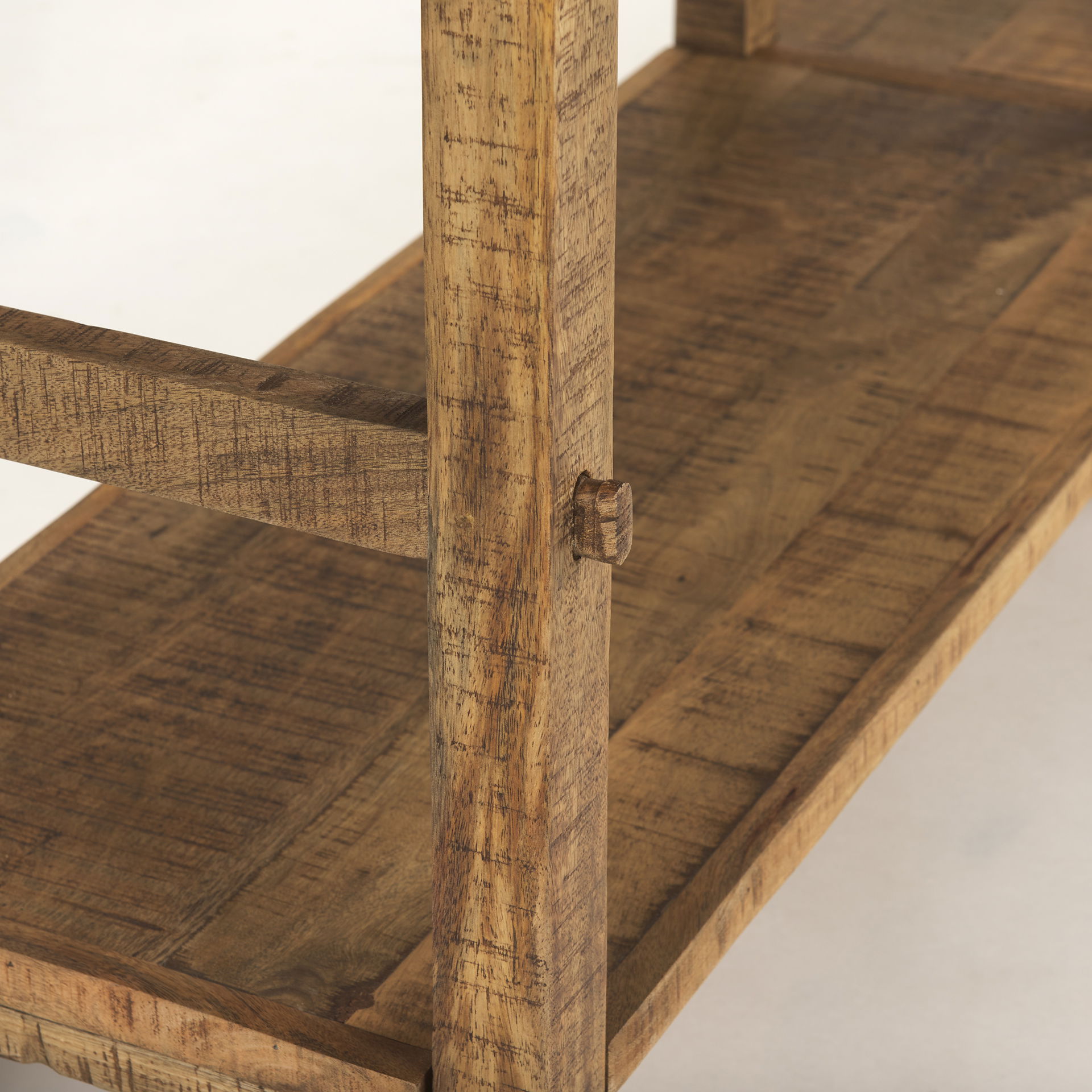 Rosie Large Brown Wood Console Table large image 