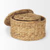 Kea Set of 3 Nesting Water Hyacinth Boxes with Lids, by Mercana, 8.66" length x 8.66" width x 4.72" height thumbnail 5