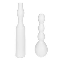 Online Designer Home Office Forma White Ceramic Vases, Large, Set/2
