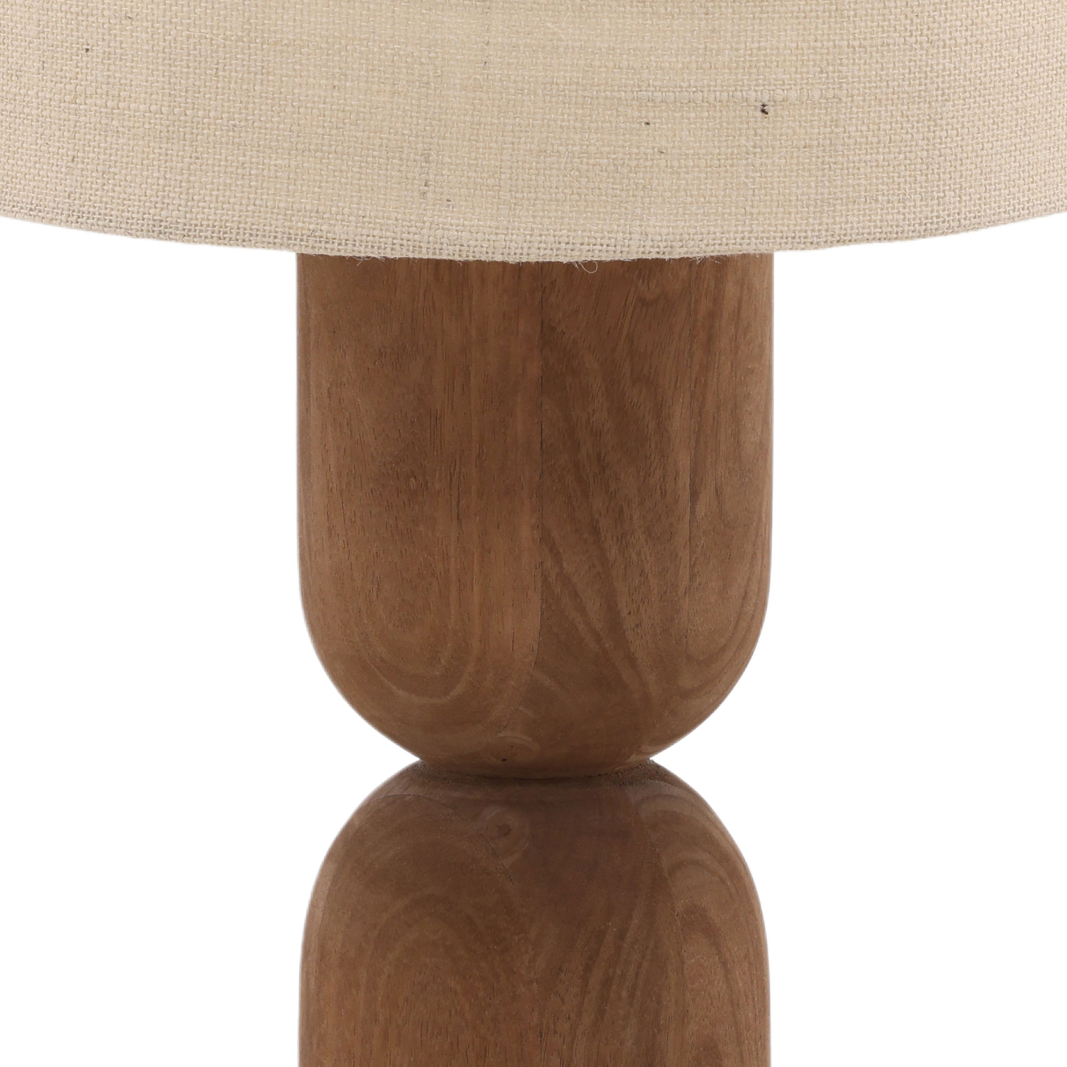 Anwen Table Lamp Brown, by Dovetail, 14" width x 23.5" height x 14" diameter x 14" depth View 3