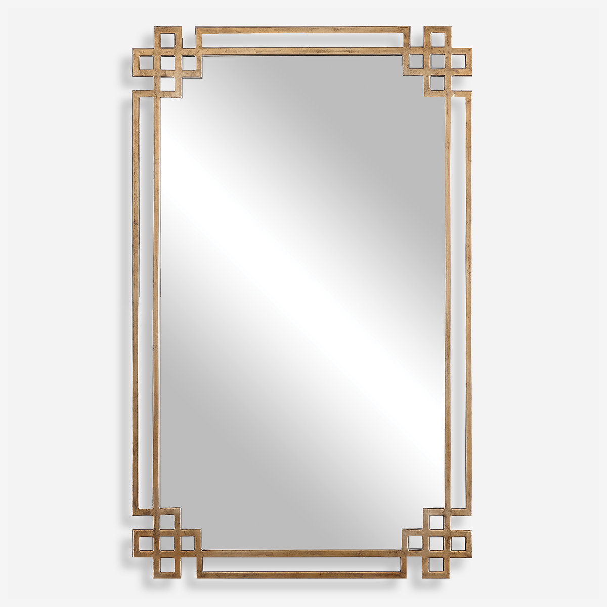 Devoll Antique Gold Mirror, by Uttermost, 1'10.75" width x 3'0.62" height x 1" depth View 1