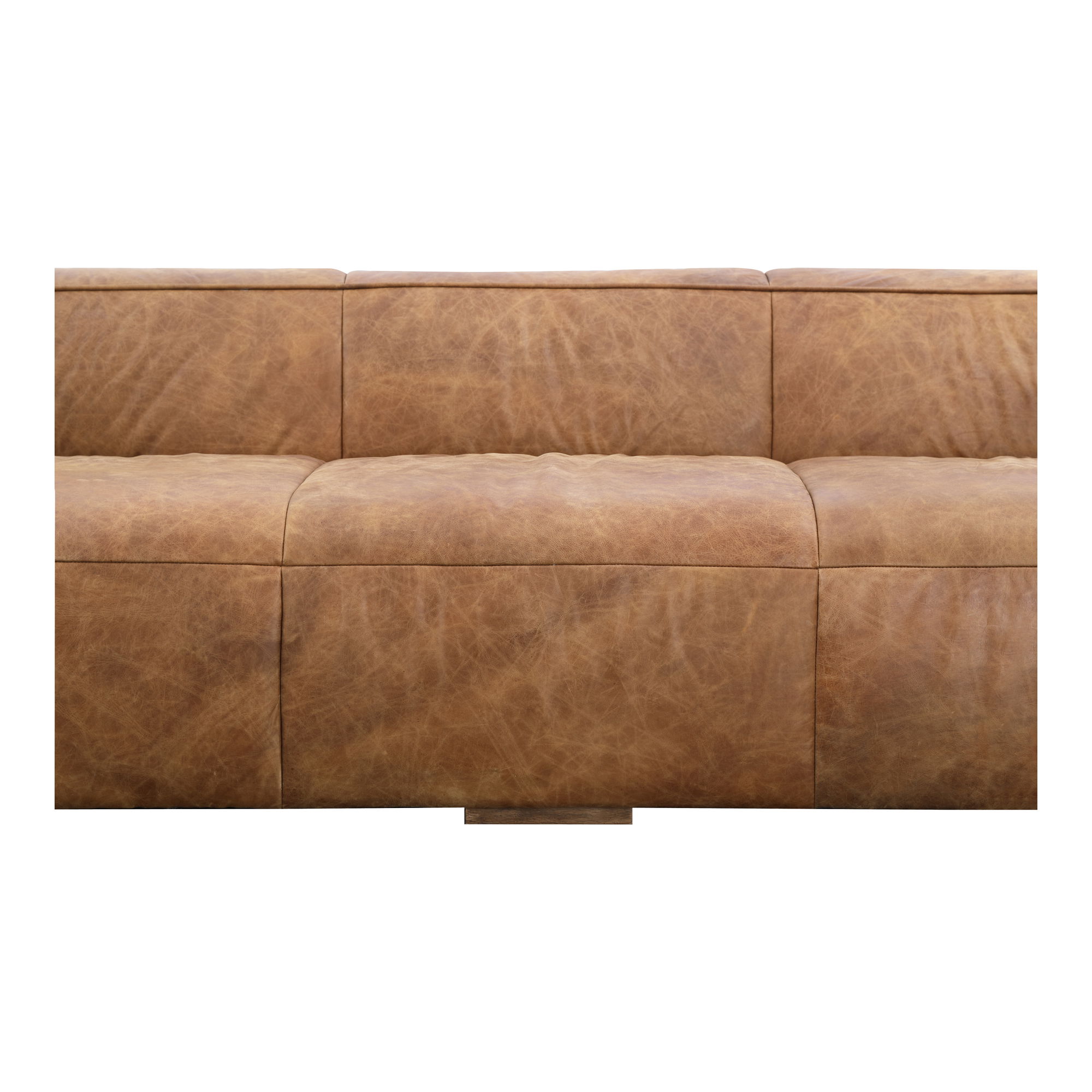 Bolton Sofa Open Road Brown Leather, Sofas & Sectional by Moe's Home, 101" width x 27.5" height x 44.5" depth View 5