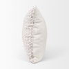 Jayden Cream with Merlot Print Linen Square Decorative Pillow Cover thumbnail 3