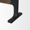 Araxi Rectangular Dark Brown Wood with Black Metal Base Dining Table thumbnail 8