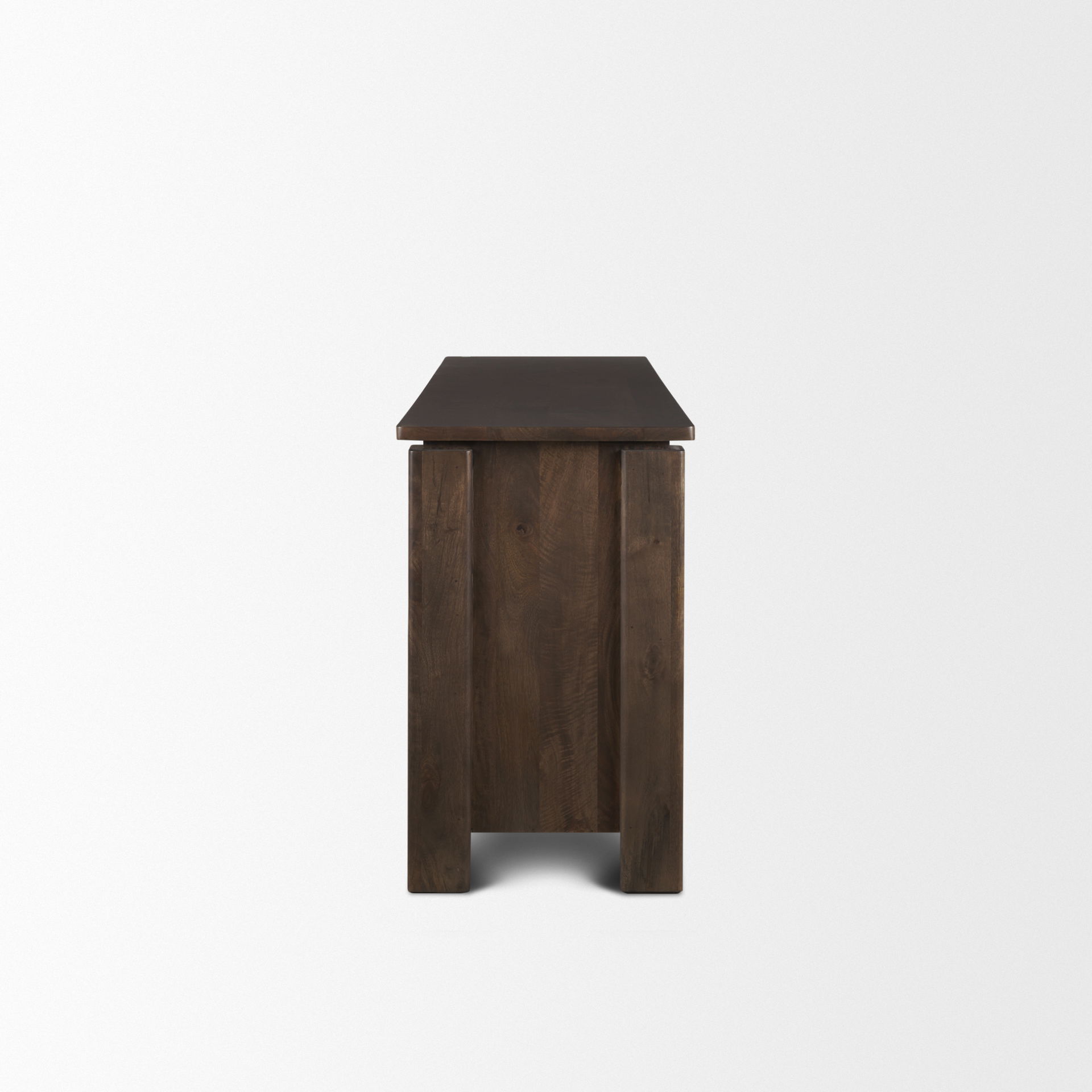 Wallen 2 Door Solid Dark Brown Wood with 3 Drawers Sideboard large image 