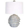 Waves Blue & White Accent Lamp, Table Lamp by Uttermost, 18" width x 26" height x 18" depth thumbnail 1