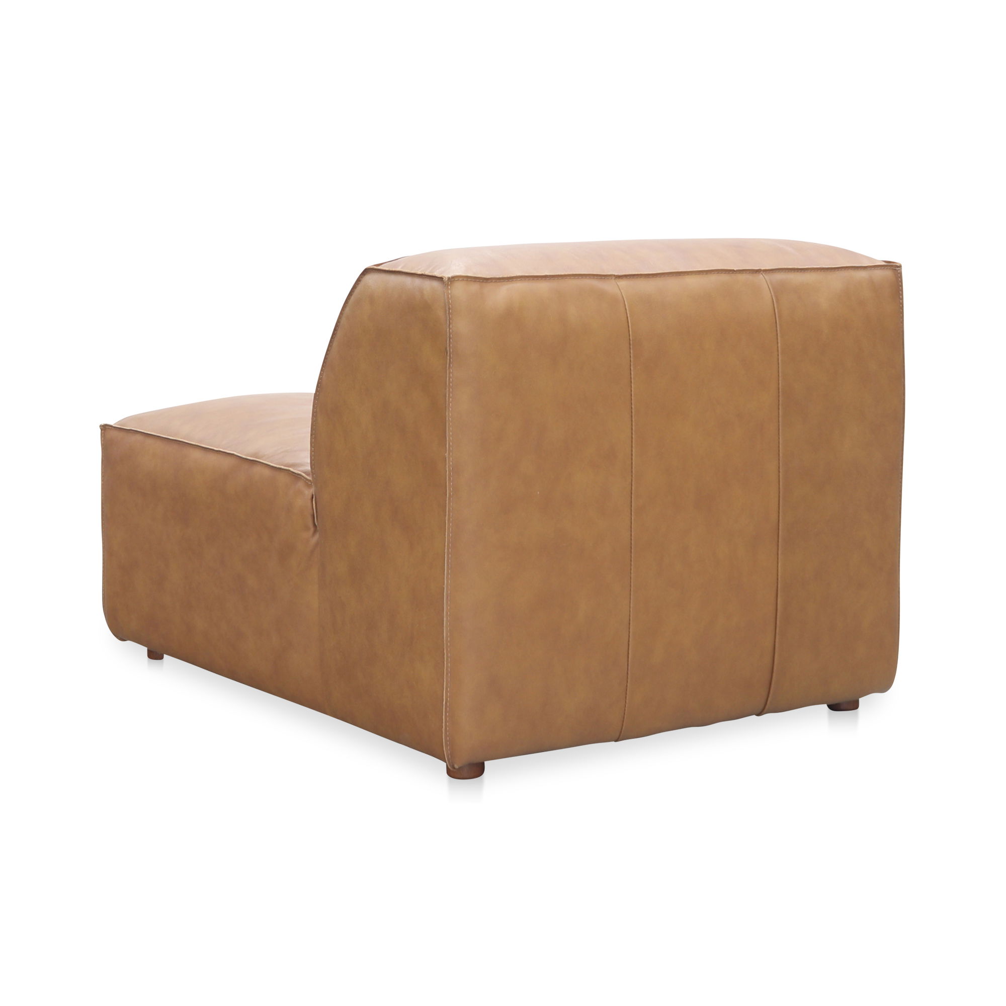 Form Slipper Chair Sonoran Tan Leather, Accent Chair by Moe's Home, 31" width x 26" height x 40.5" depth View 2