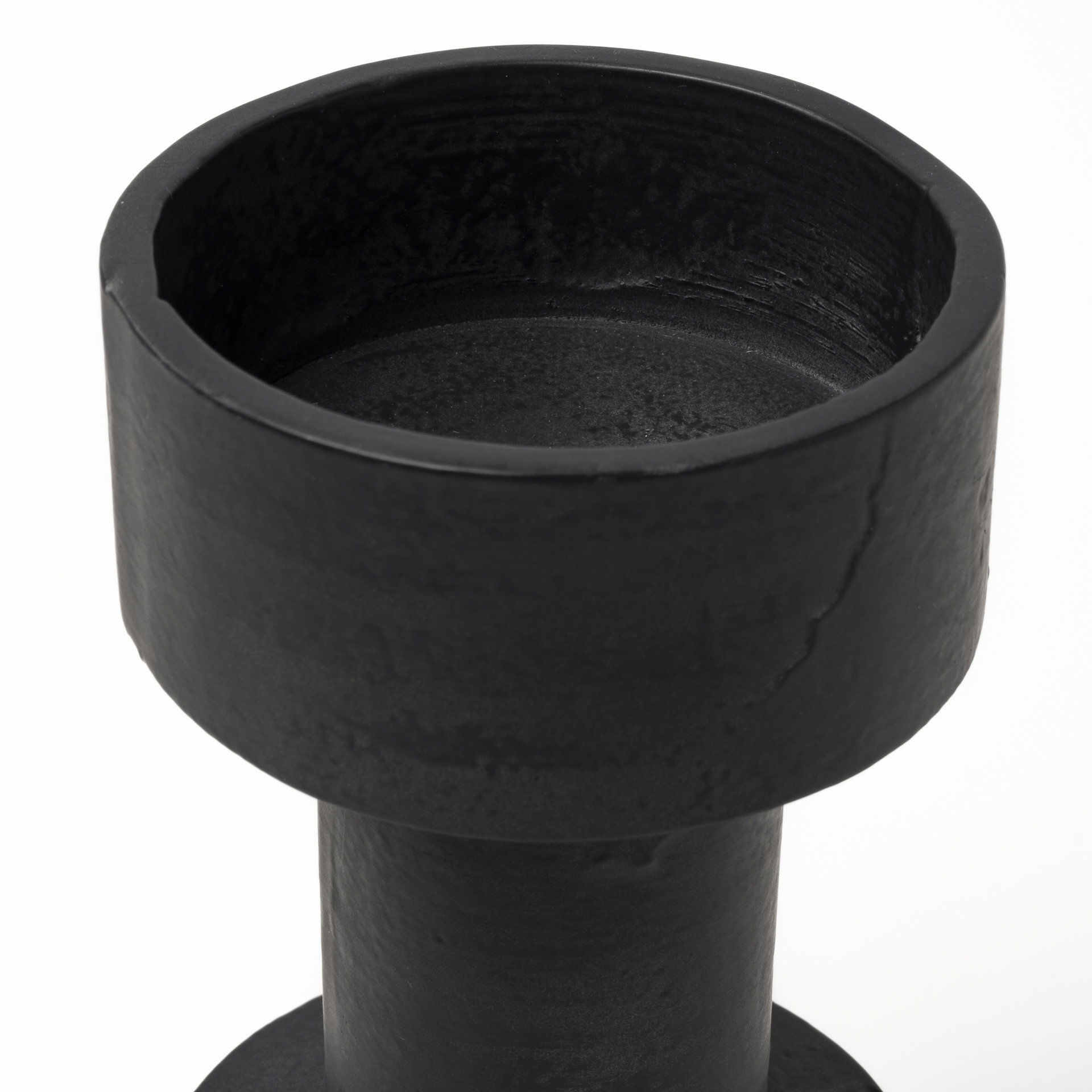 Bolton I  Black Metal Table Candle Holders, Candles & Candle Holder by Mercana, 3.94" length x 3.94" width x 10.63" height View 9