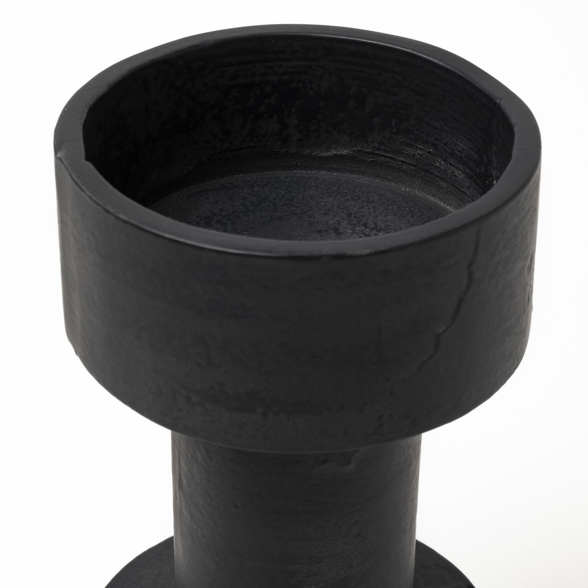 Bolton I  Black Metal Table Candle Holders, Candles & Candle Holder by Mercana, 3.94" length x 3.94" width x 10.63" height View 9