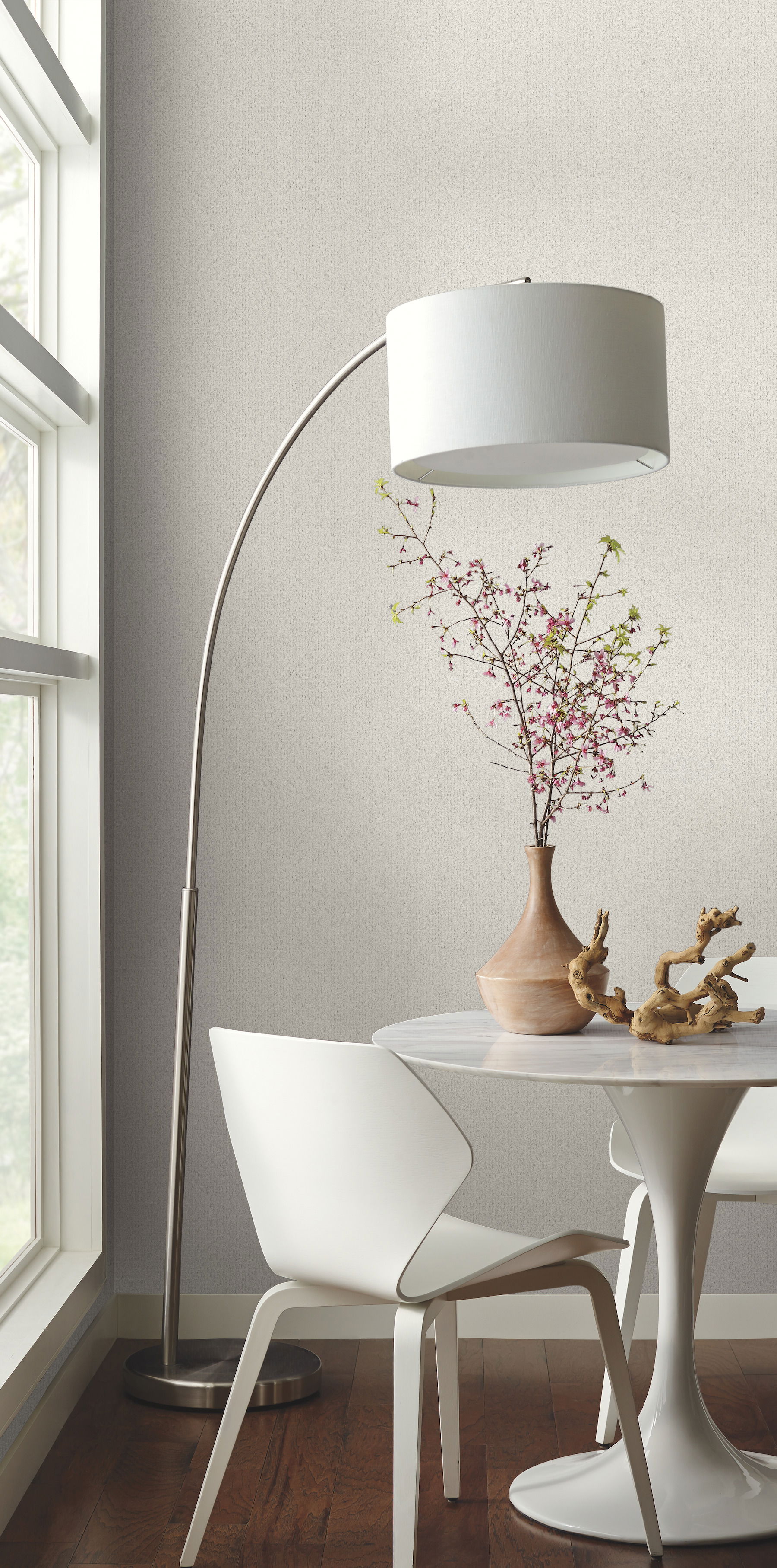Tiled Hexagons White Wallpaper large image 
