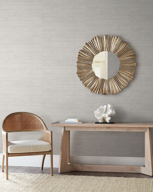 Tasar Silk Grey Wallpaper