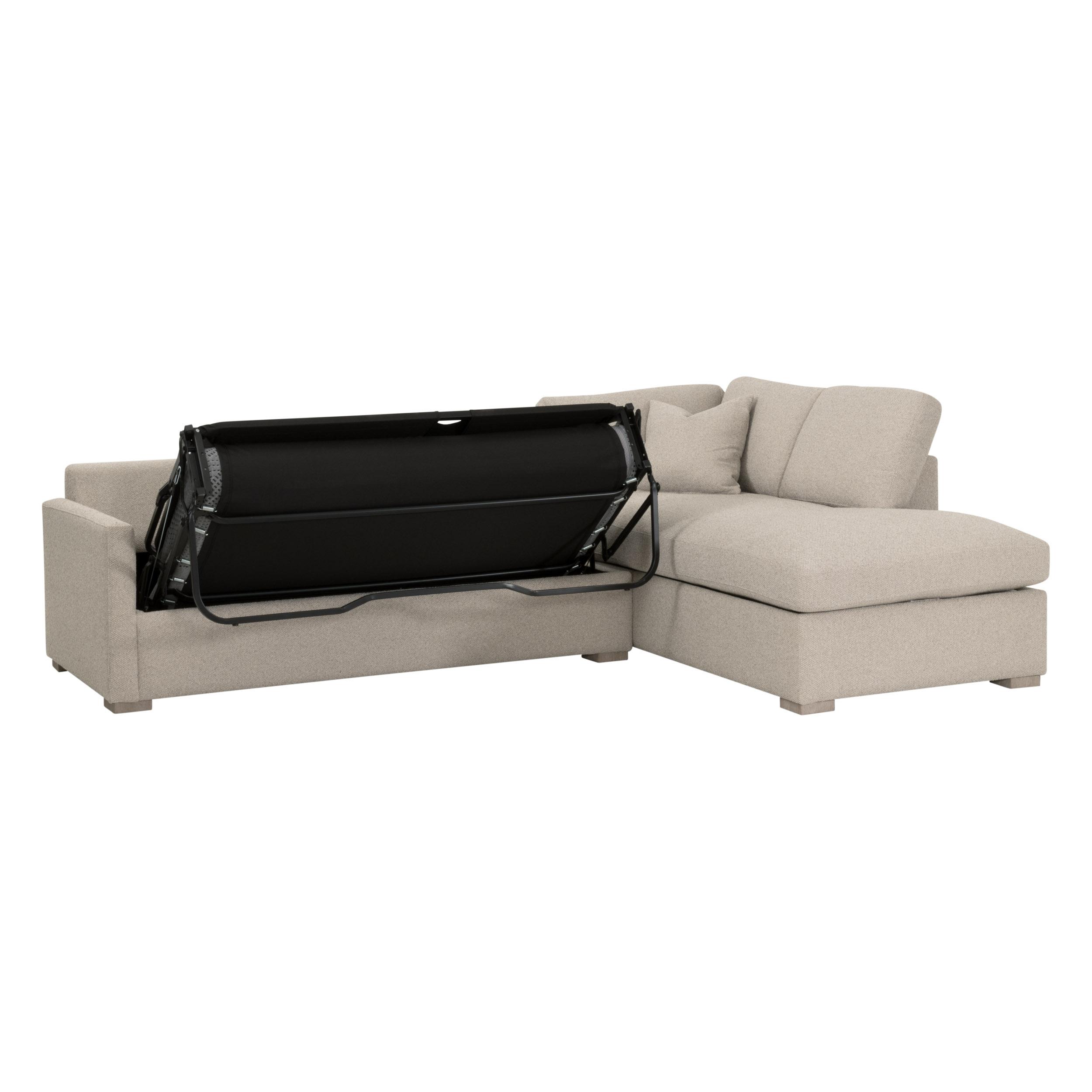 Clara 112' Slim Arm Sleeper Queen RF Sectional, Seating by Essentials for Living, 112" width x 37.5" height x 81" depth View 11