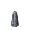 Bashir I Small Dark Navy Gloss Ceramic Vase, by Mercana, 5.12" length x 5.12" width x 10.24" height thumbnail 1
