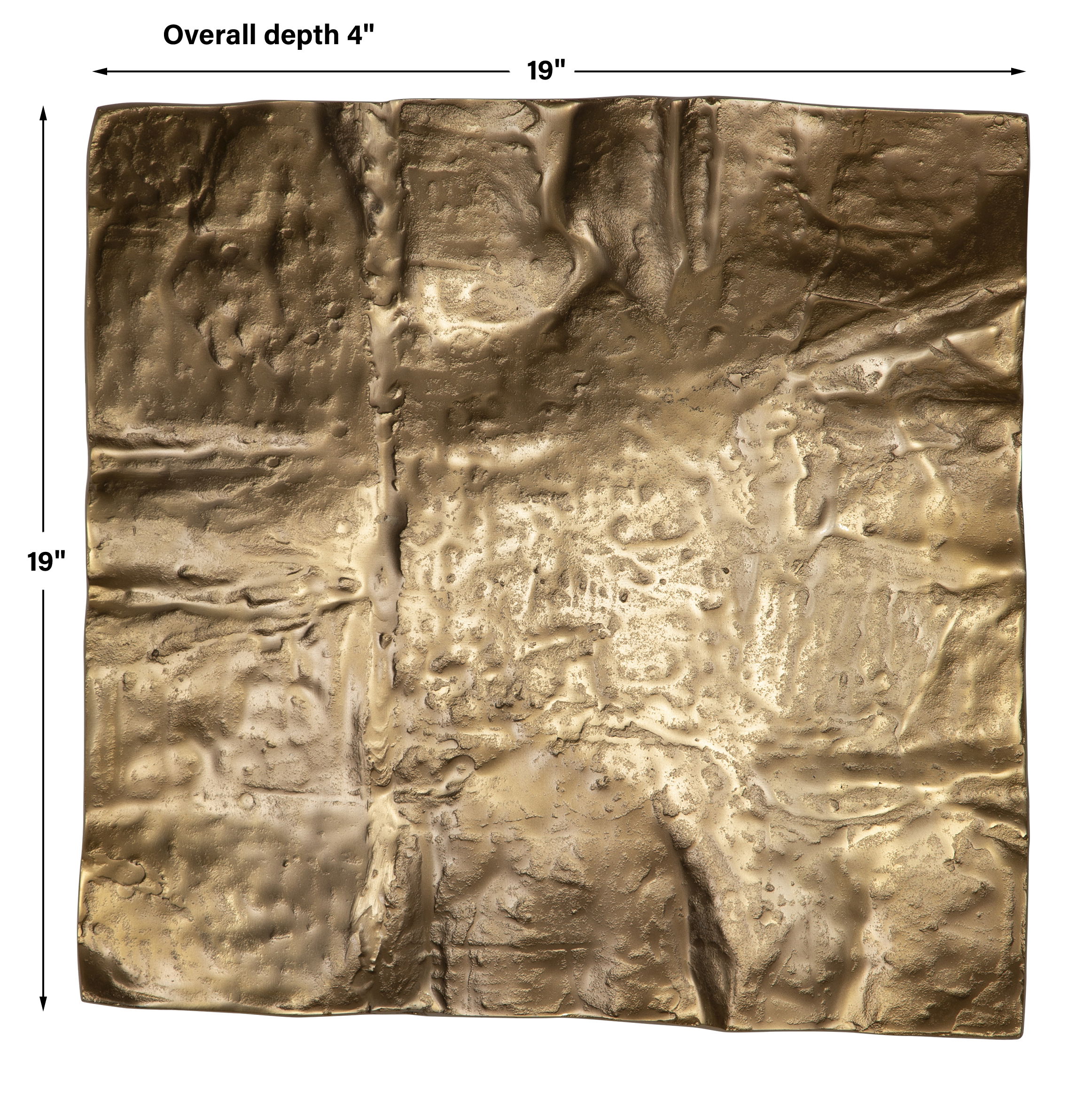 Archive Brass Wall Decor, Sculptural Wall Art by Uttermost, 19" width x 19" height x 4" depth View 3